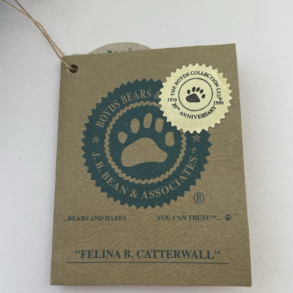 Boyds Bears Felina B. Catterwall 8" Bear with Pumpkin J.B. Bean & Associates NWT - Picture 4 of 12